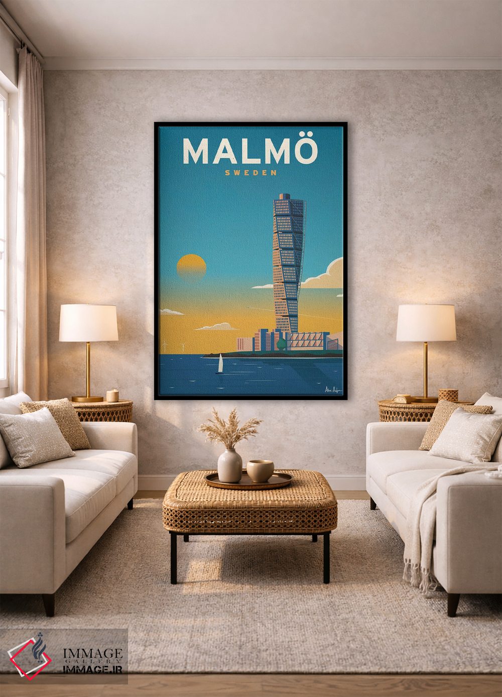 تابلو دکوراتیو مالمو اثر ایدیااستورم استودیوز - D1B