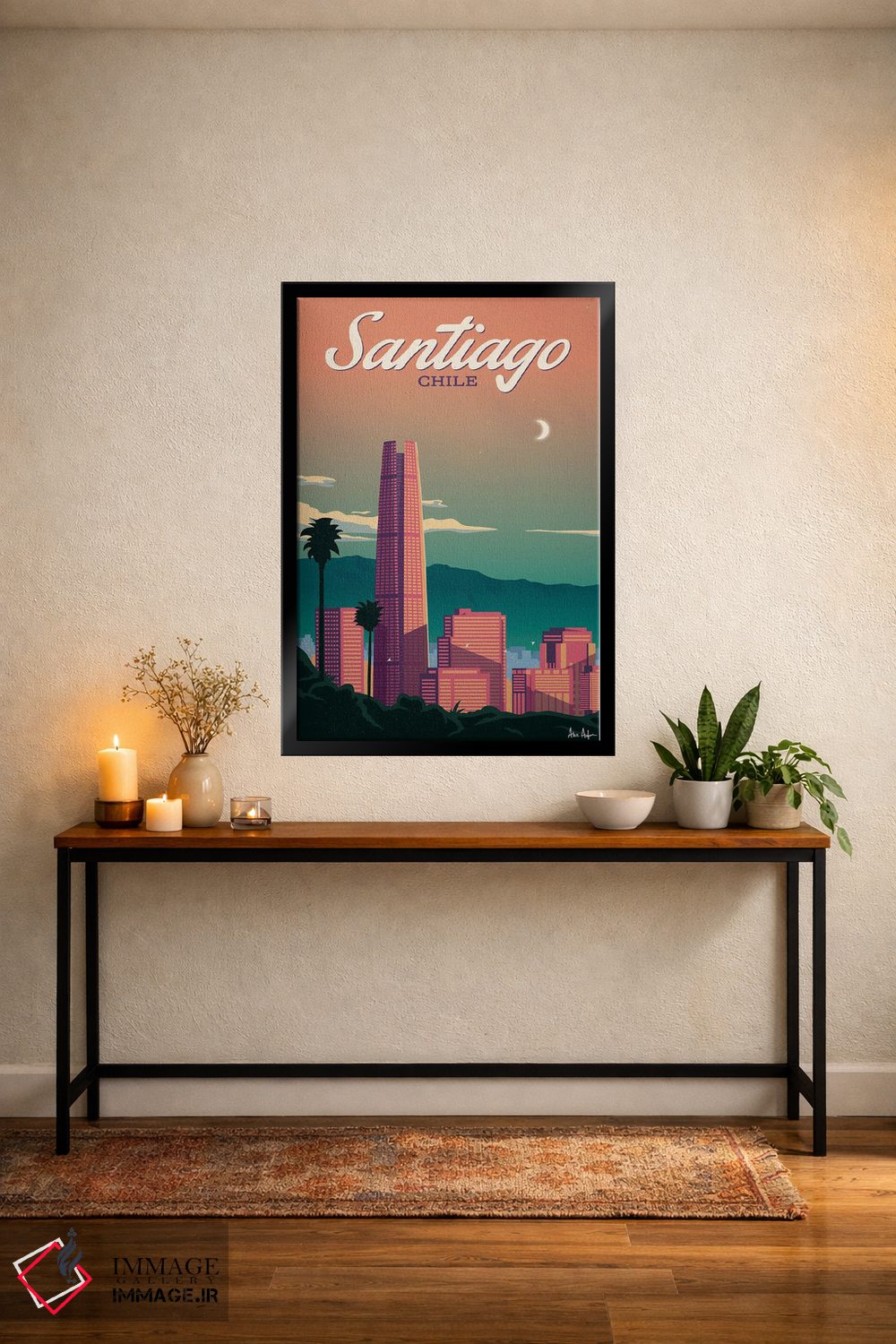 تابلو دکوراتیو پوستر سانتیاگو اثر ایدیااستورم استودیوز - D4B