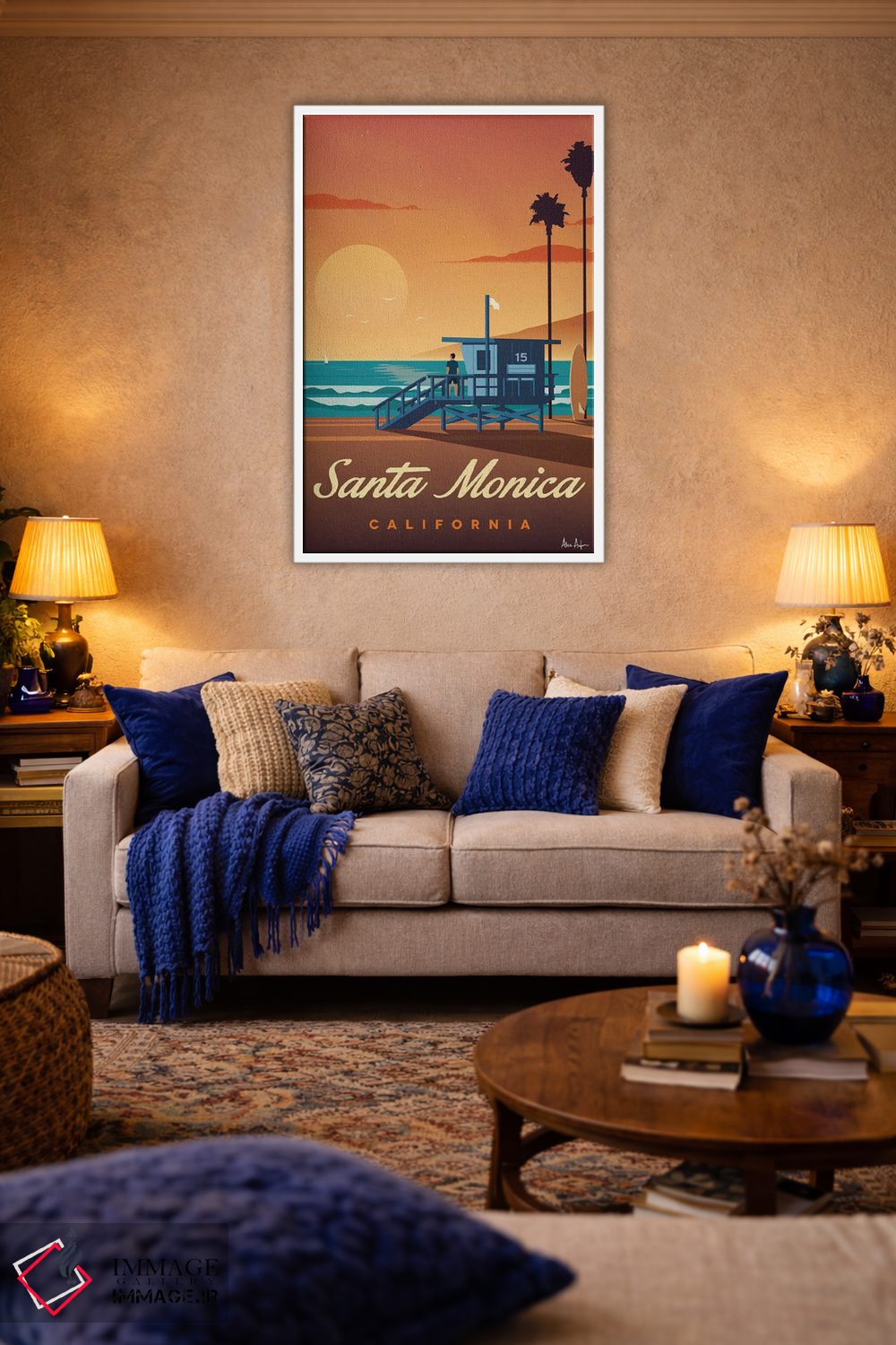 تابلو دکوراتیو سانتا مونیکا اثر ایدیااستورم استودیوز - D2W