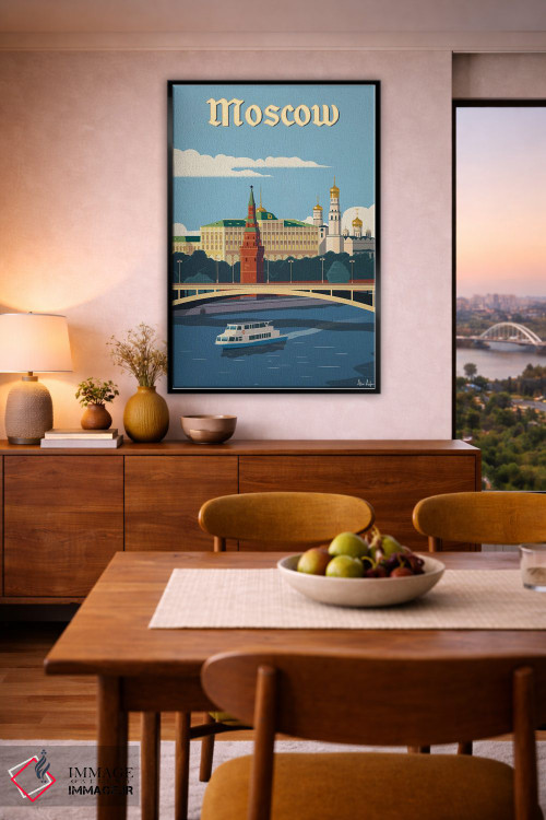 تابلو دکوراتیو رودخانه مسکو اثر ایدیااستورم استودیوز - D5B