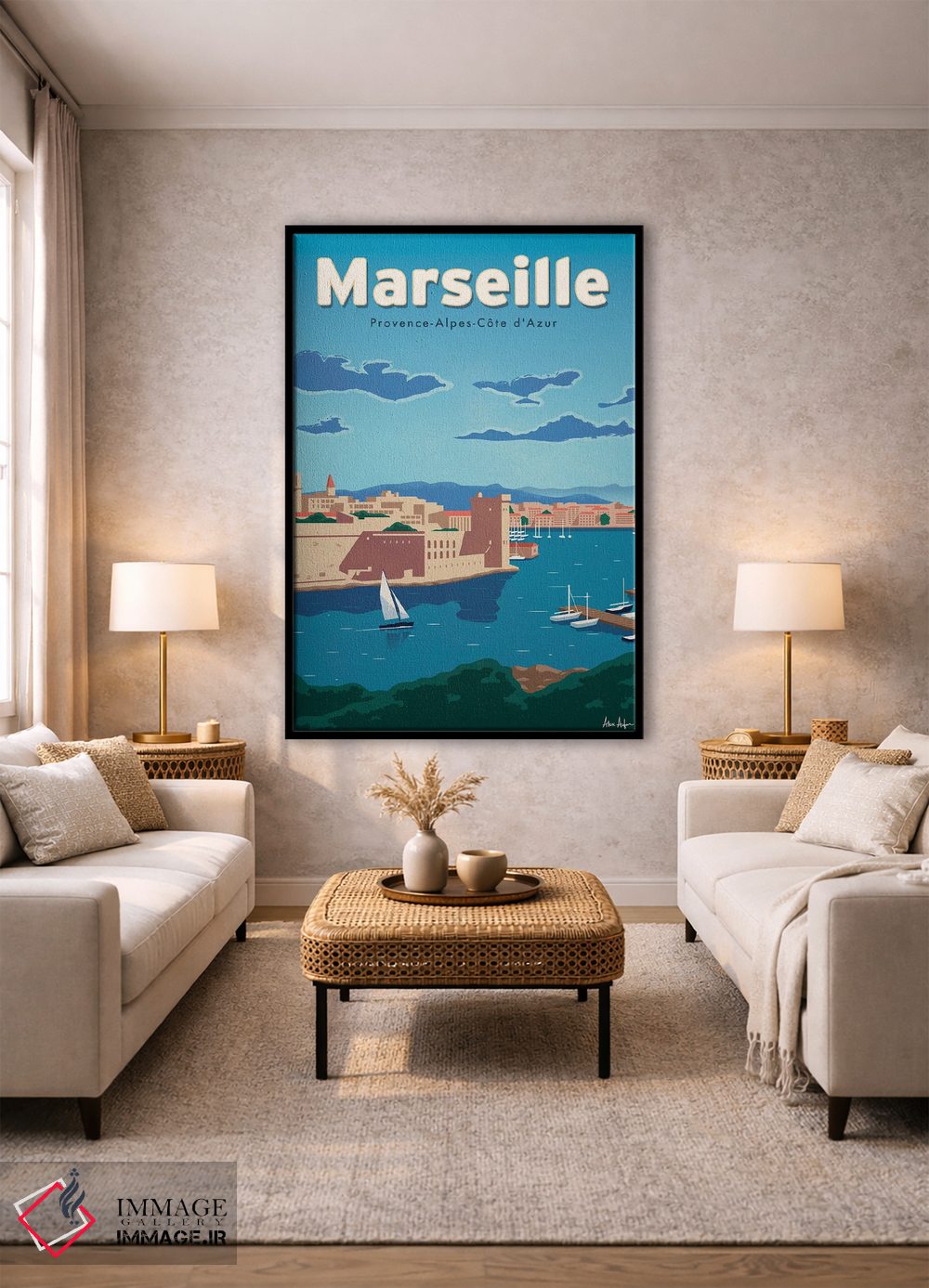 تابلو دکوراتیو مارسی IDS118 - "Malmo",مالمو اثر ایدیااستورم استودیوز - D1B