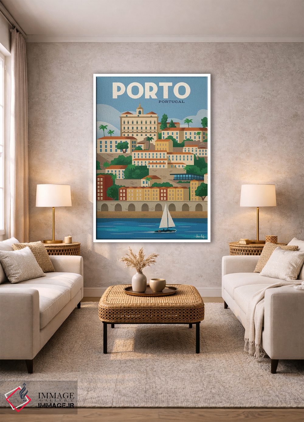 تابلو دکوراتیو پوستر پورتو اثر ایدیااستورم استودیوز - D2W