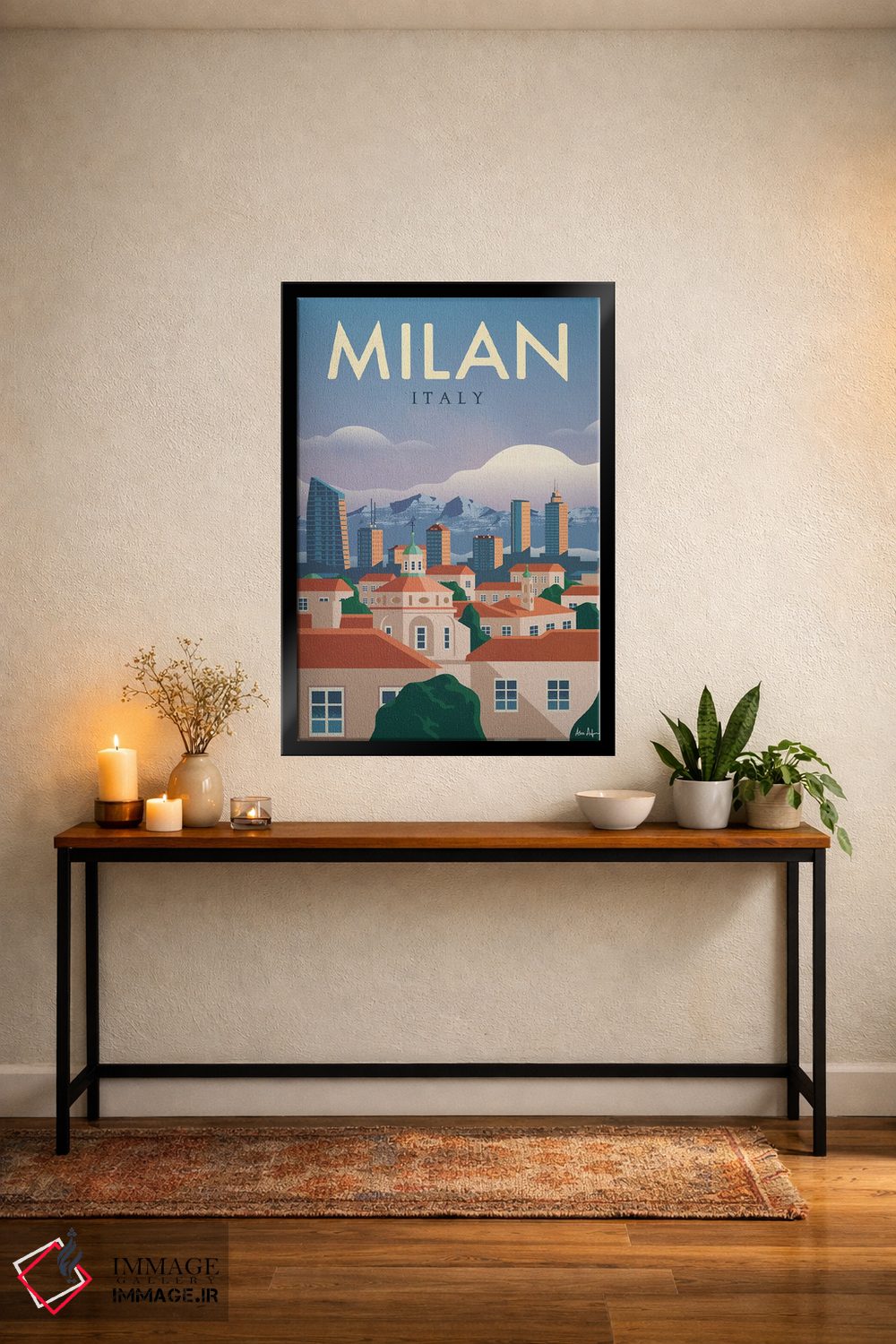 تابلو دکوراتیو میلان اثر ایدیااستورم استودیوز - D6B