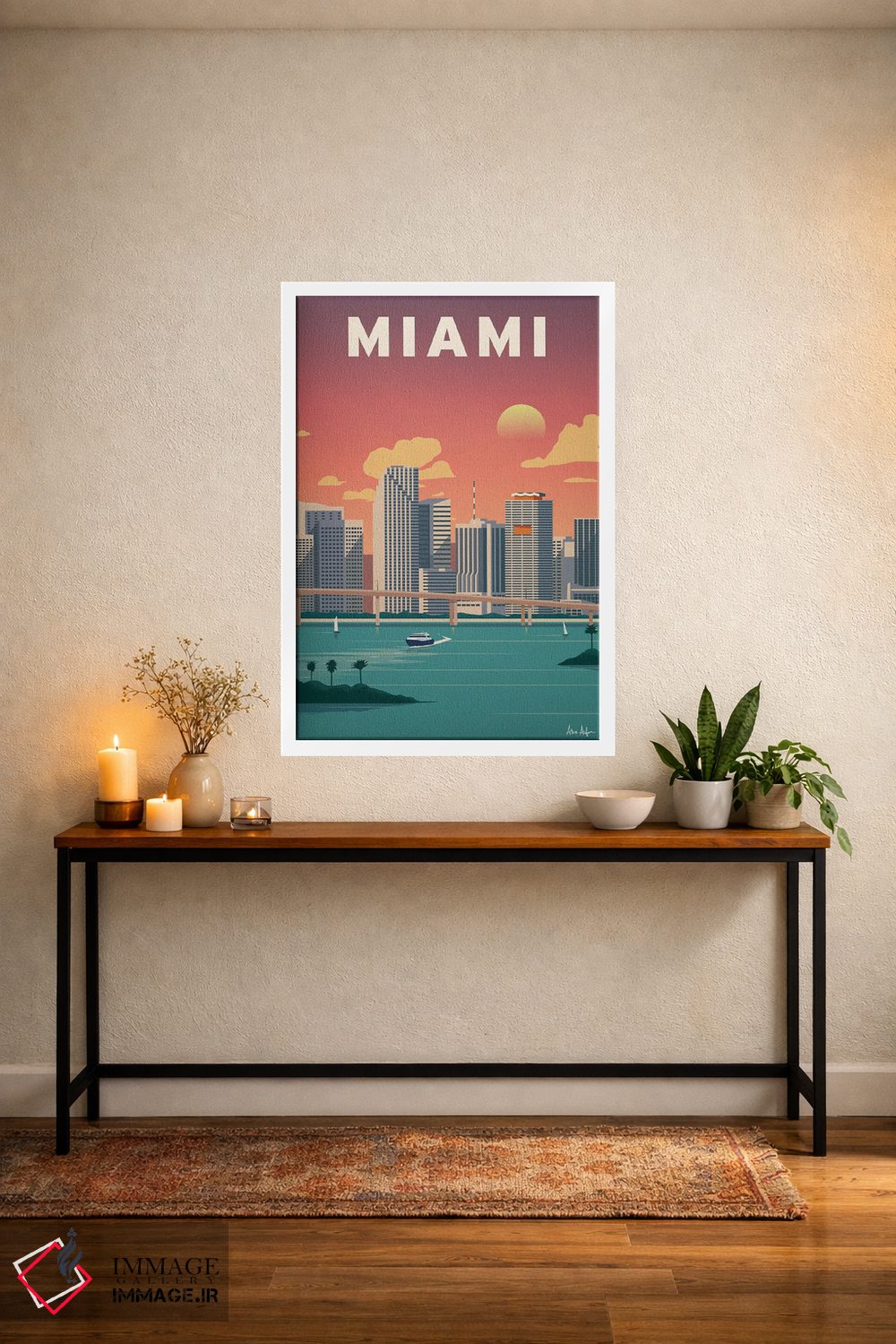 تابلو دکوراتیو مرکز شهر میامی اثر ایدیااستورم استودیوز - D3W