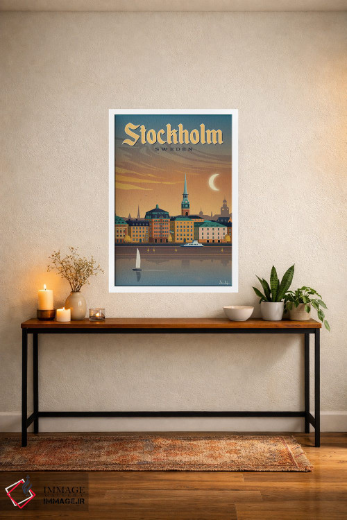 تابلو دکوراتیو استکهلم اثر ایدیااستورم استودیوز - D4W