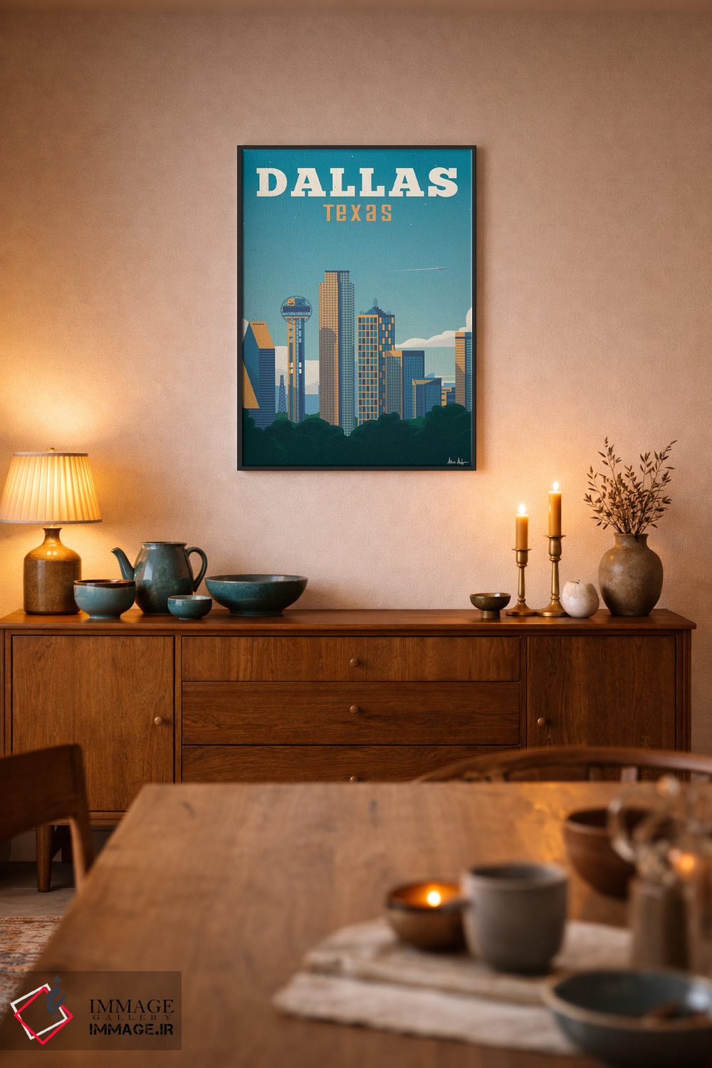 تابلو دکوراتیو دالاس اثر ایدیااستورم استودیوز - D6B