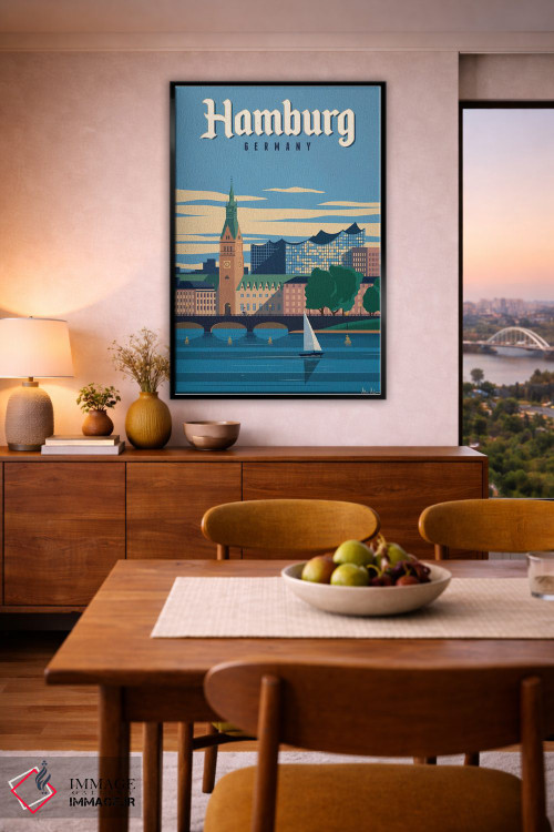 تابلو دکوراتیو هامبورگ اثر ایدیااستورم استودیوز - D6B