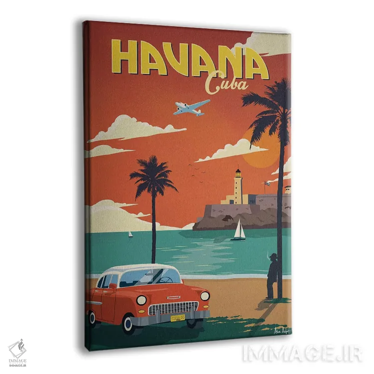 تابلو دکوراتیو هاوانا اثر ایدیااستورم استودیوز - نمای پرسپکتیو محصول