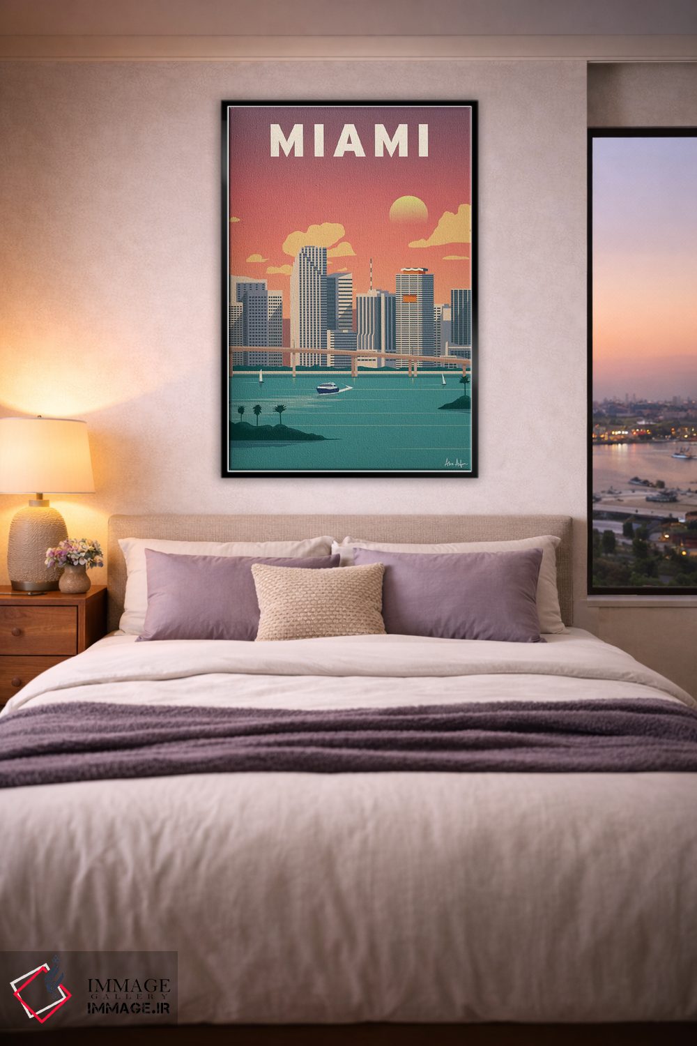 تابلو دکوراتیو مرکز شهر میامی اثر ایدیااستورم استودیوز - D5B