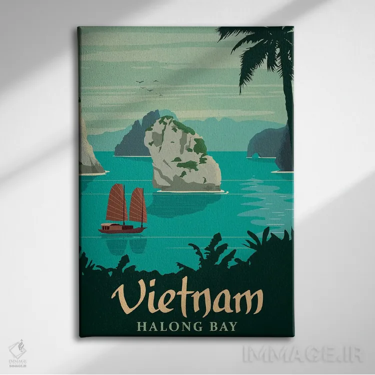 تابلو دکوراتیو ویتنام اثر ایدیااستورم استودیوز - نمای روبهرو روی دیوار