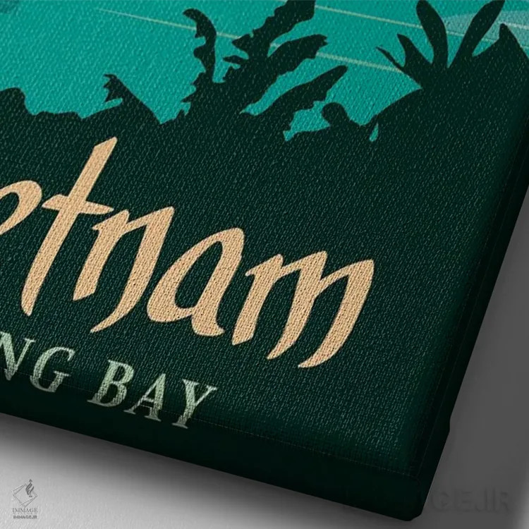 تابلو دکوراتیو ویتنام اثر ایدیااستورم استودیوز - نمای نزدیک بافت بوم