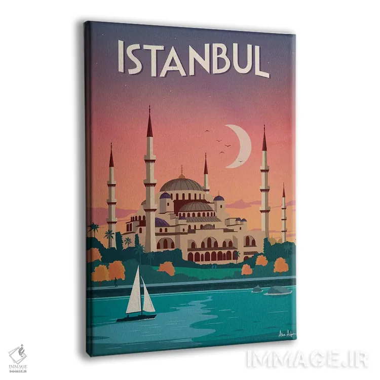 تابلو دکوراتیو استانبول اثر ایدیااستورم استودیوز - نمای پرسپکتیو محصول