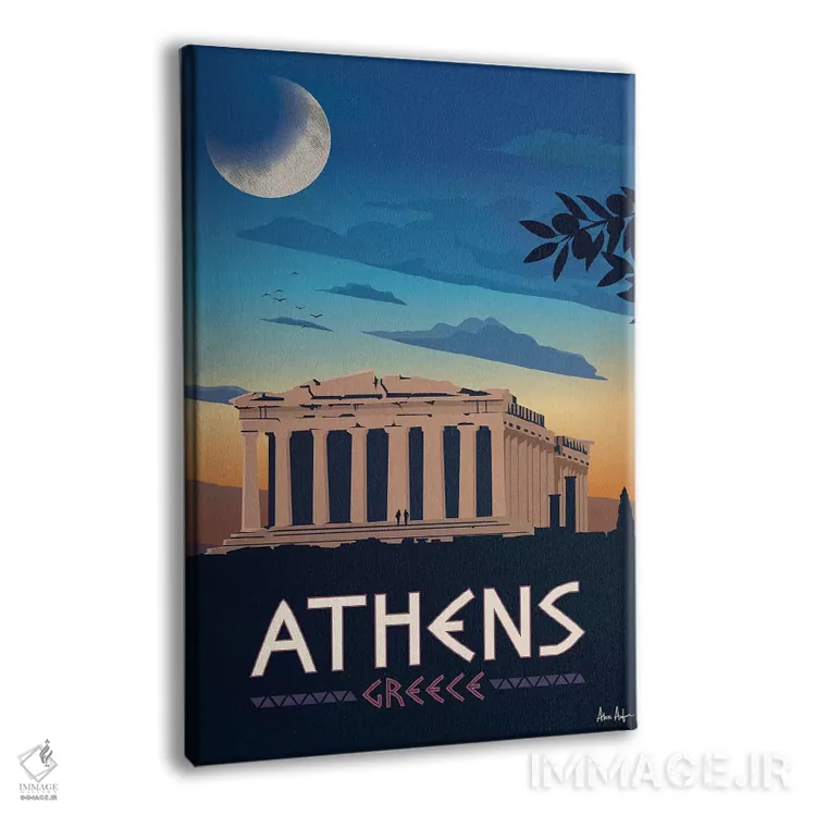 تابلو دکوراتیو آتن اثر ایدیااستورم استودیوز - نمای پرسپکتیو محصول