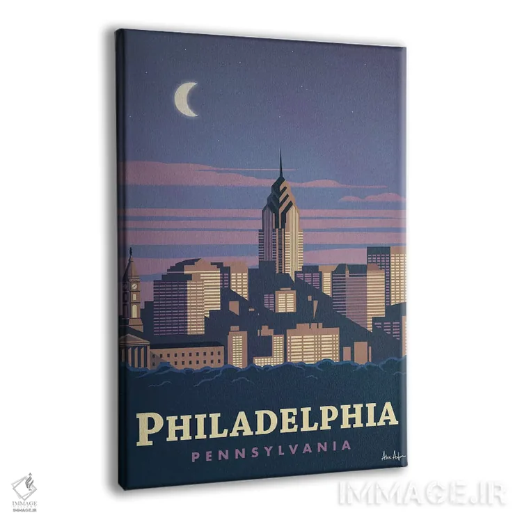 تابلو دکوراتیو فیلادلفیا اثر ایدیااستورم استودیوز - نمای پرسپکتیو محصول