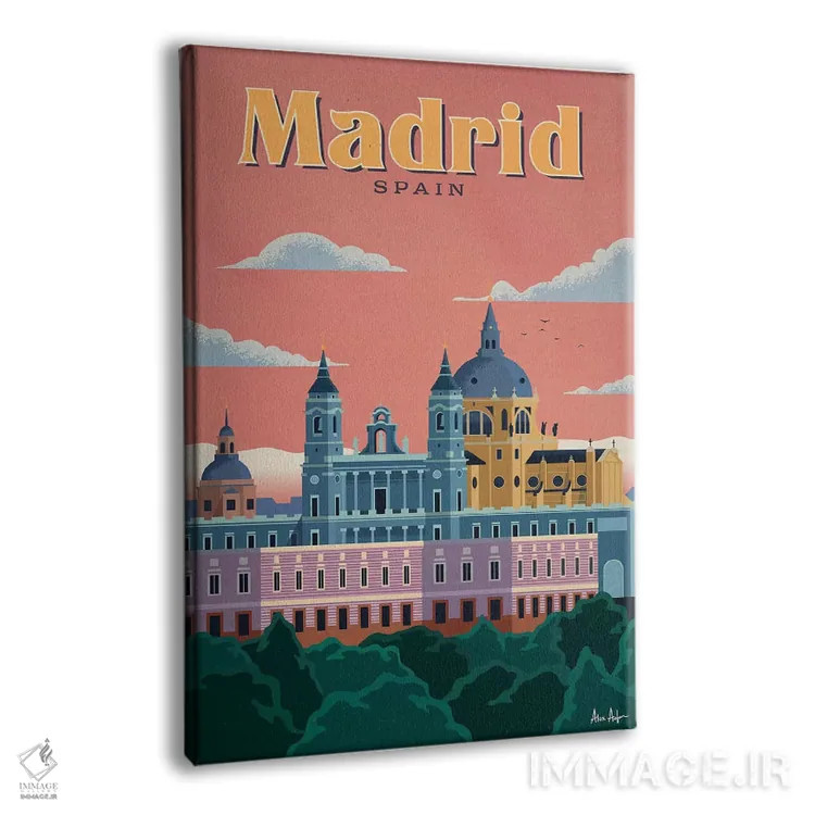 تابلو دکوراتیو مادرید اثر ایدیااستورم استودیوز - نمای پرسپکتیو محصول