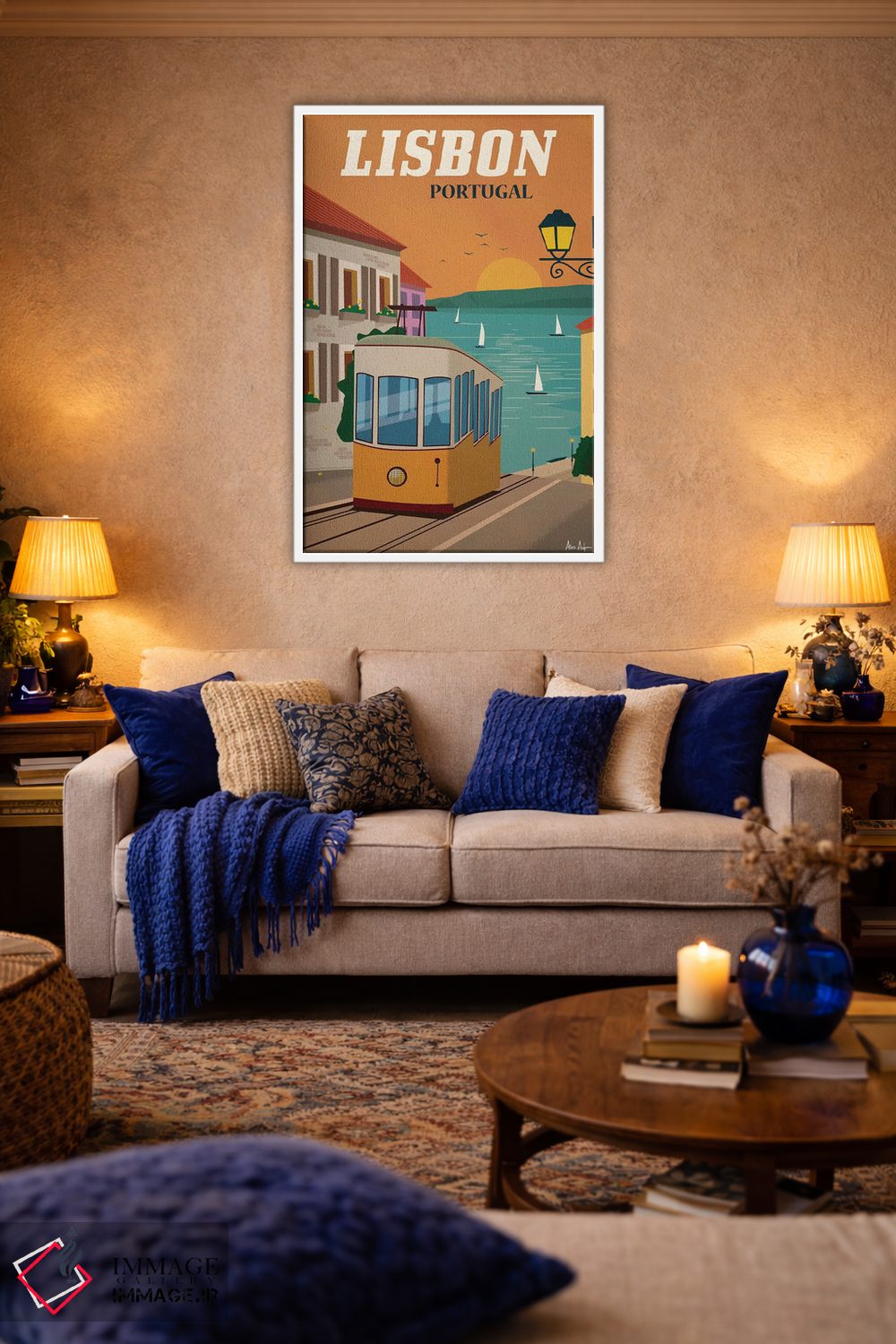 تابلو دکوراتیو لیسبون اثر ایدیااستورم استودیوز - D1W