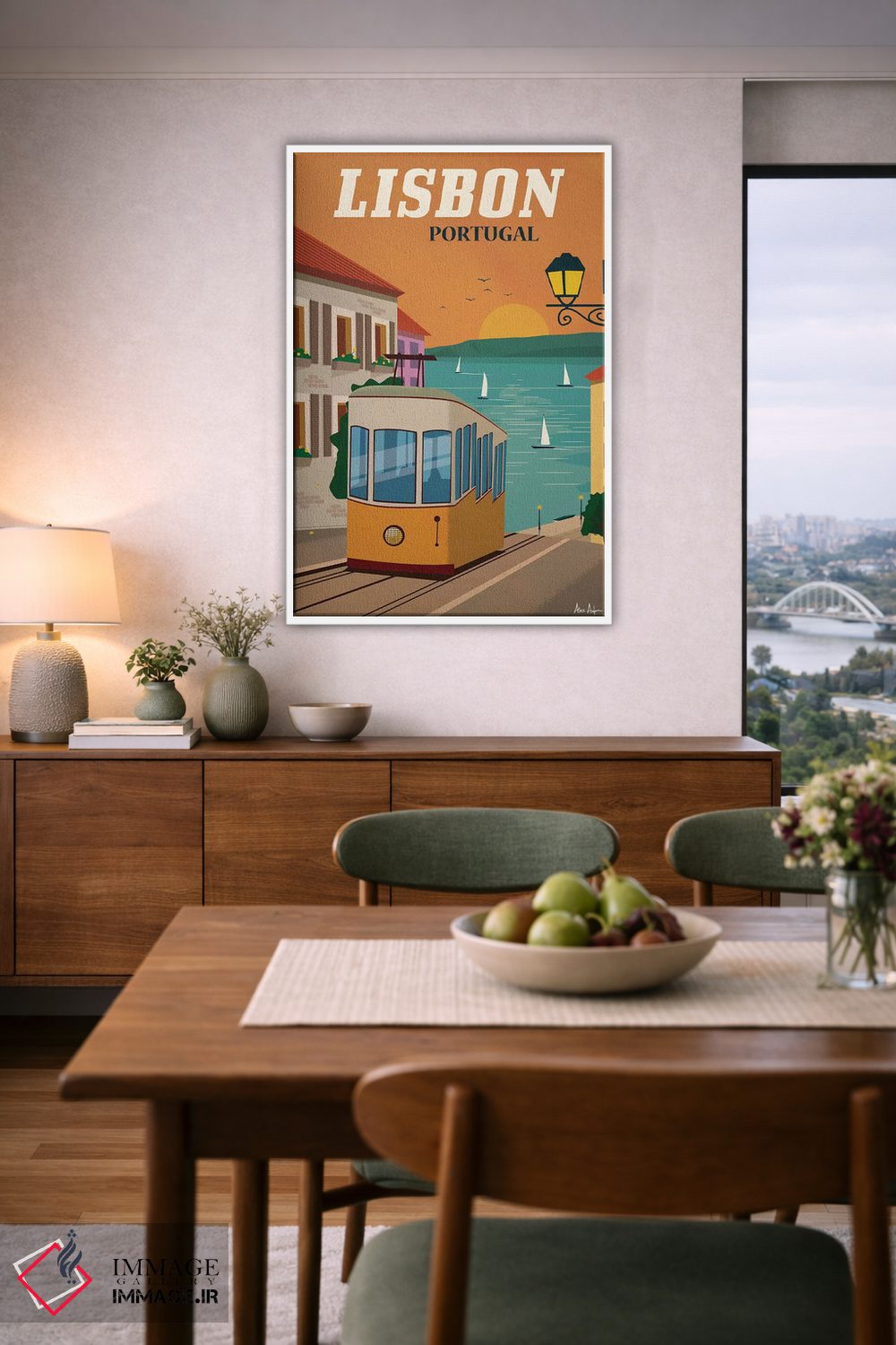 تابلو دکوراتیو لیسبون اثر ایدیااستورم استودیوز - D6W