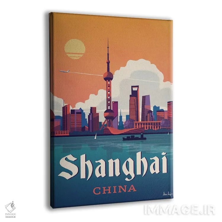 تابلو دکوراتیو شانگهای اثر ایدیااستورم استودیوز - نمای پرسپکتیو محصول