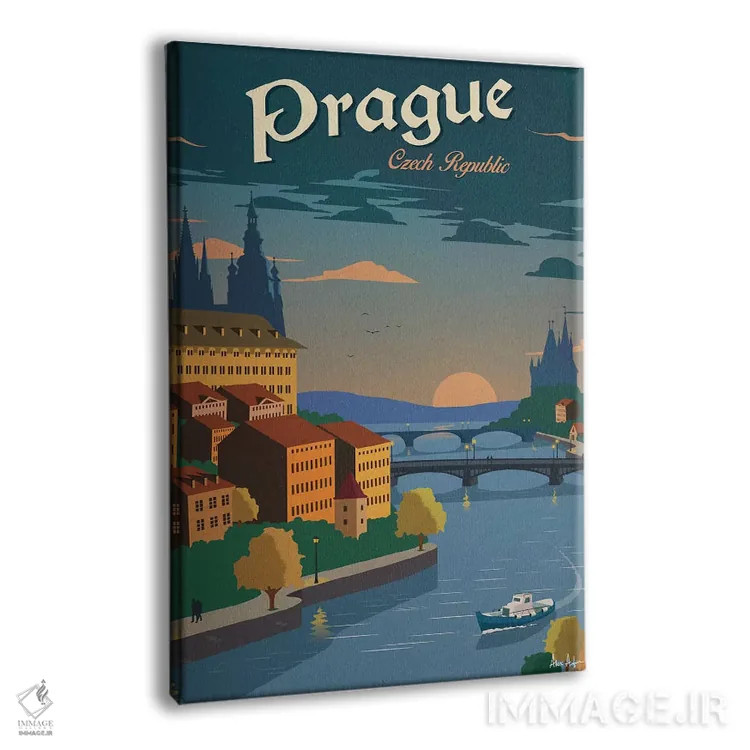 تابلو دکوراتیو پراگ اثر ایدیااستورم استودیوز - نمای پرسپکتیو محصول