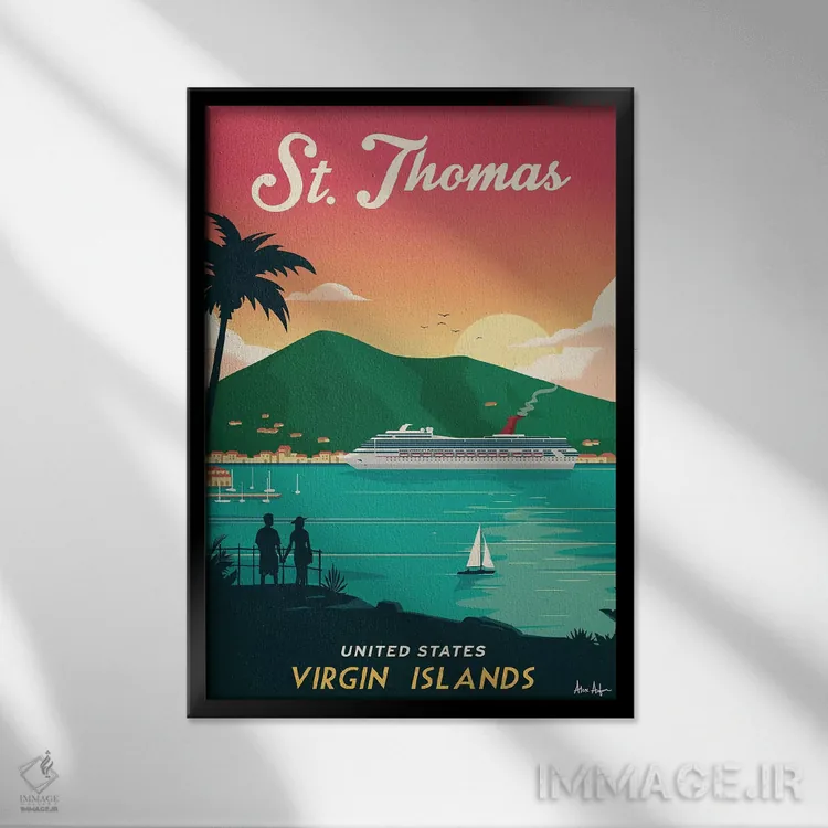 تابلو دکوراتیو سنت توماس اثر ایدیااستورم استودیوز - نمای قابدار مشکی