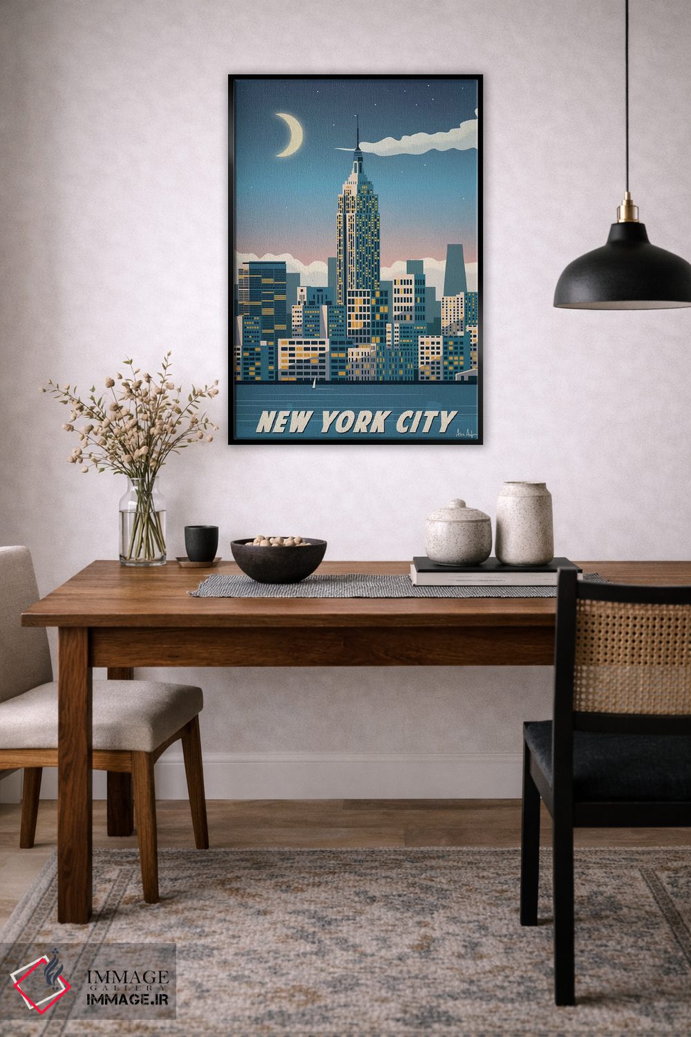 تابلو دکوراتیو نیویورک اثر ایدیااستورم استودیوز - D6B