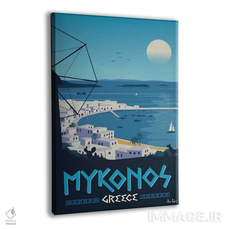 تابلو دکوراتیو میکونوس اثر ایدیااستورم استودیوز - نمای پرسپکتیو محصول