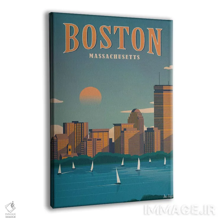 تابلو دکوراتیو بوستون اثر ایدیااستورم استودیوز - نمای پرسپکتیو محصول