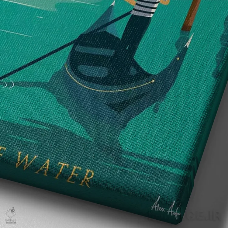 تابلو دکوراتیو ونیز اثر ایدیااستورم استودیوز - نمای نزدیک بافت بوم