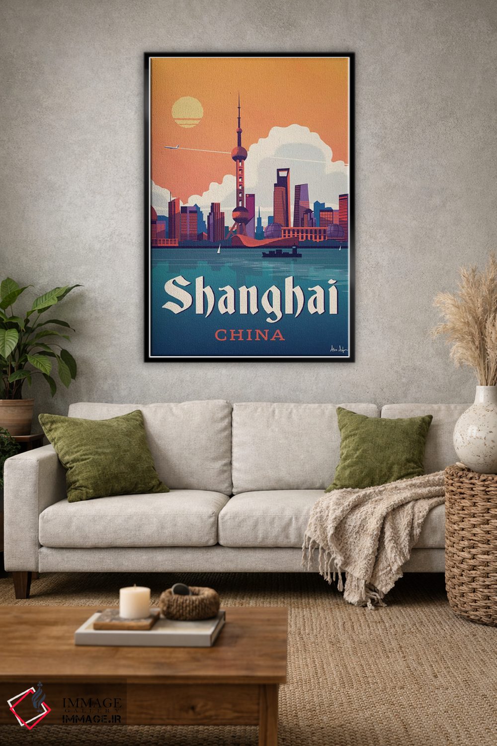 تابلو دکوراتیو شانگهای اثر ایدیااستورم استودیوز - D2B