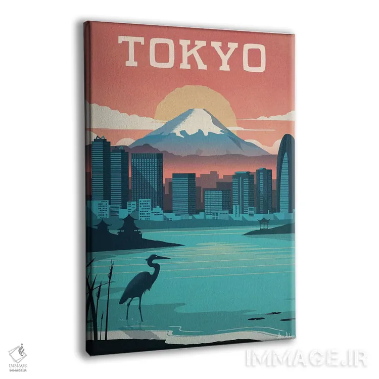 تابلو دکوراتیو توکیو اثر ایدیااستورم استودیوز - نمای پرسپکتیو محصول