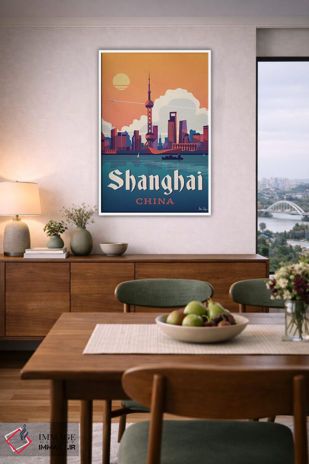 تابلو دکوراتیو شانگهای اثر ایدیااستورم استودیوز - D6W