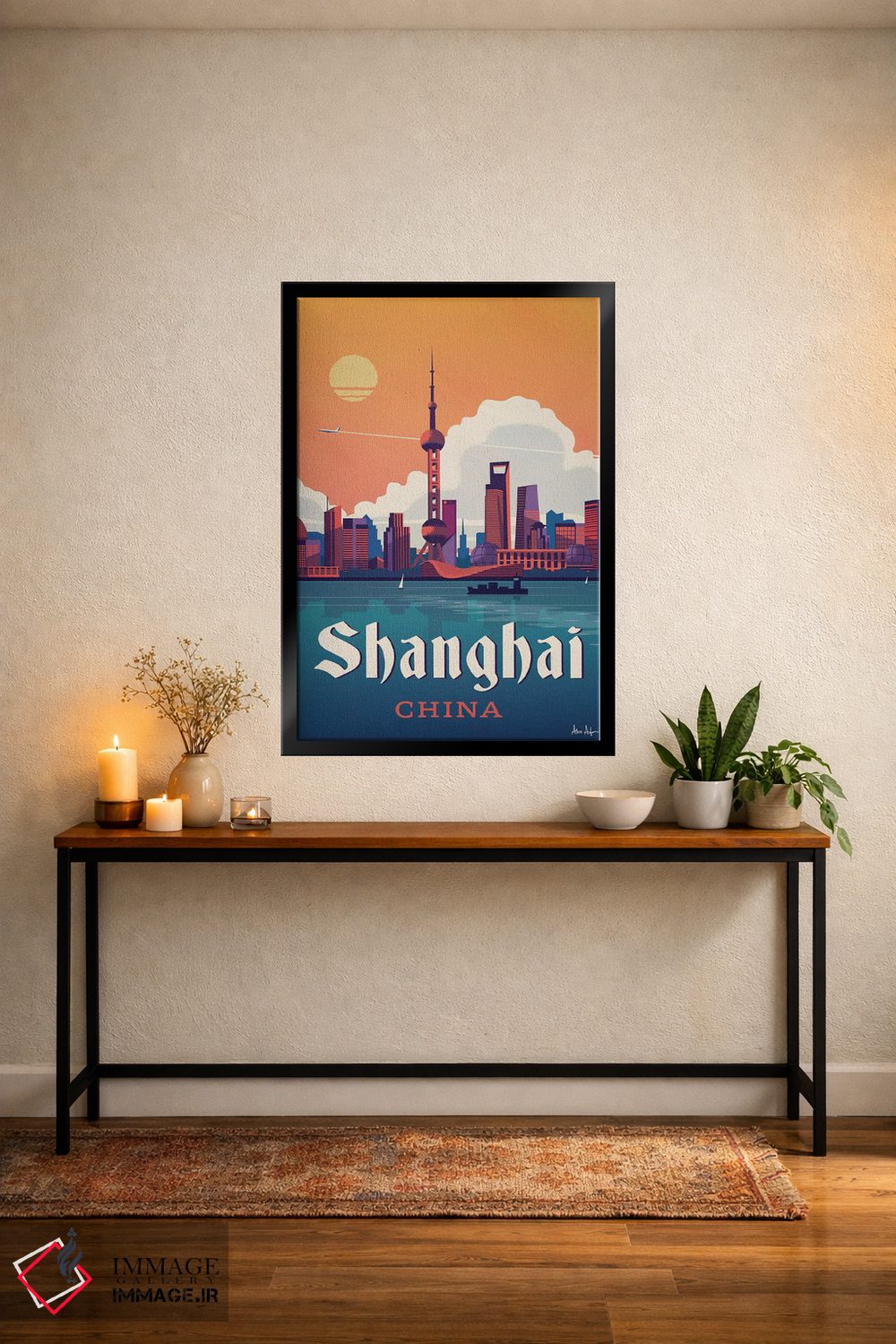تابلو دکوراتیو شانگهای اثر ایدیااستورم استودیوز - D5B