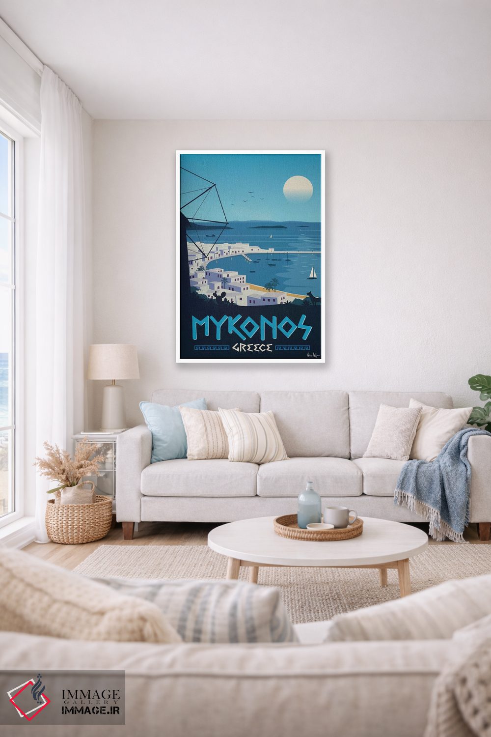 تابلو دکوراتیو میکونوس اثر ایدیااستورم استودیوز - D1W