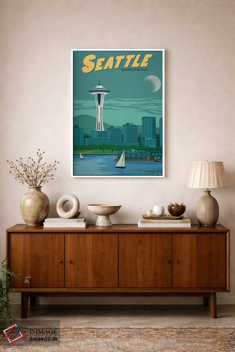 تابلو دکوراتیو سیاتل اثر ایدیااستورم استودیوز - D1W
