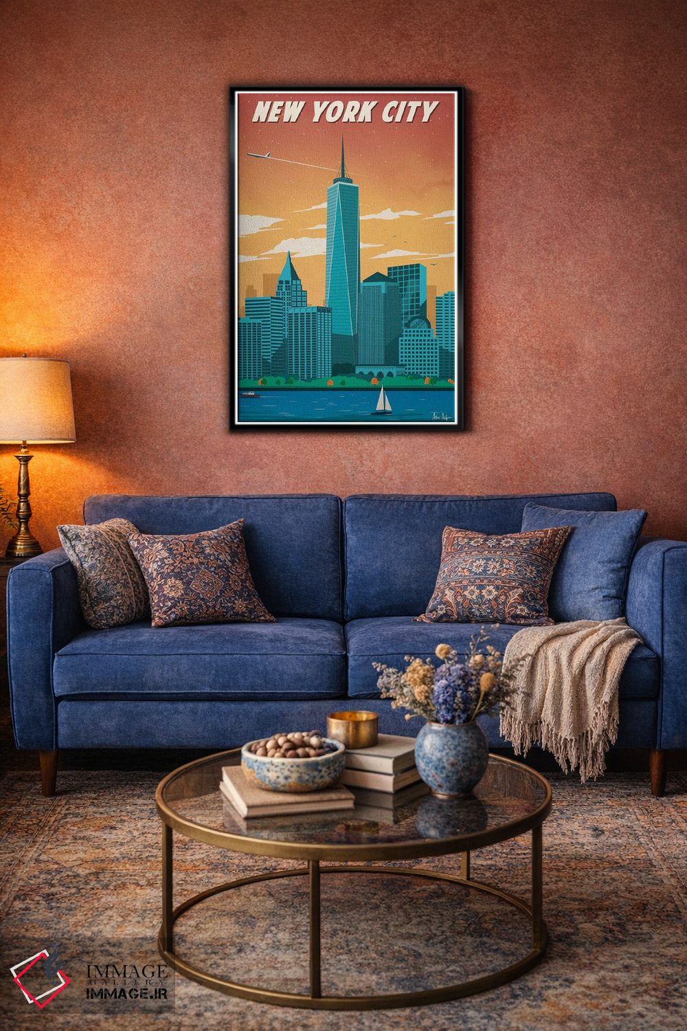 تابلو دکوراتیو نیویورک ۲ اثر ایدیااستورم استودیوز - D5B
