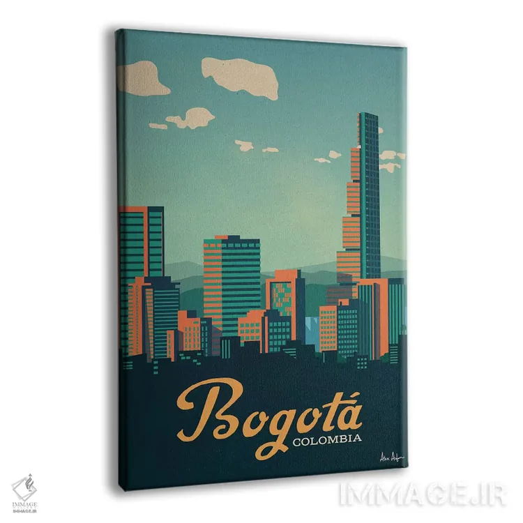تابلو دکوراتیو بوگوتا اثر ایدیااستورم استودیوز - نمای پرسپکتیو محصول
