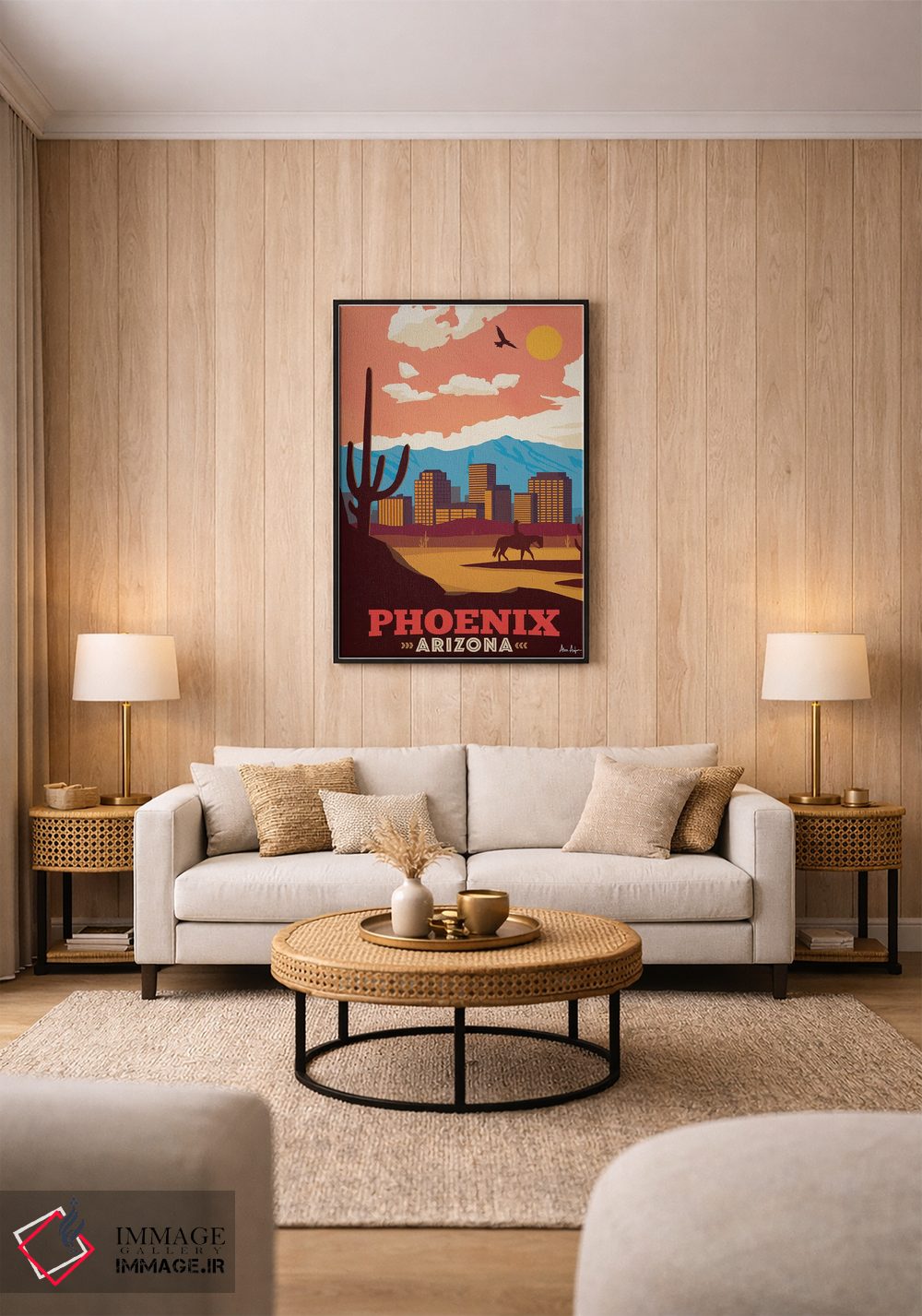 تابلو دکوراتیو فینیکس اثر ایدیااستورم استودیوز - D1B