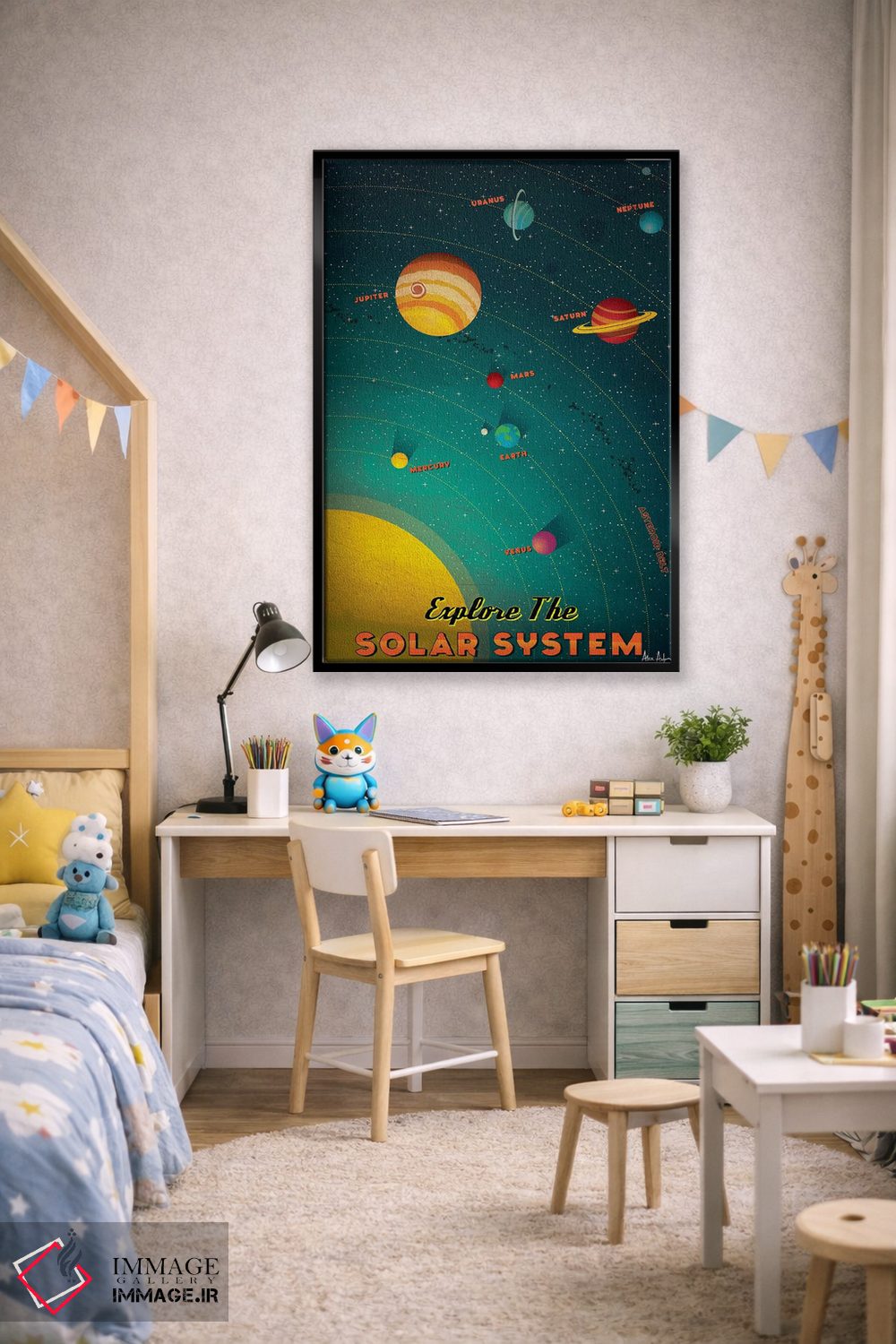 تابلو دکوراتیو منظومه شمسی اثر ایدیااستورم استودیوز - D2B