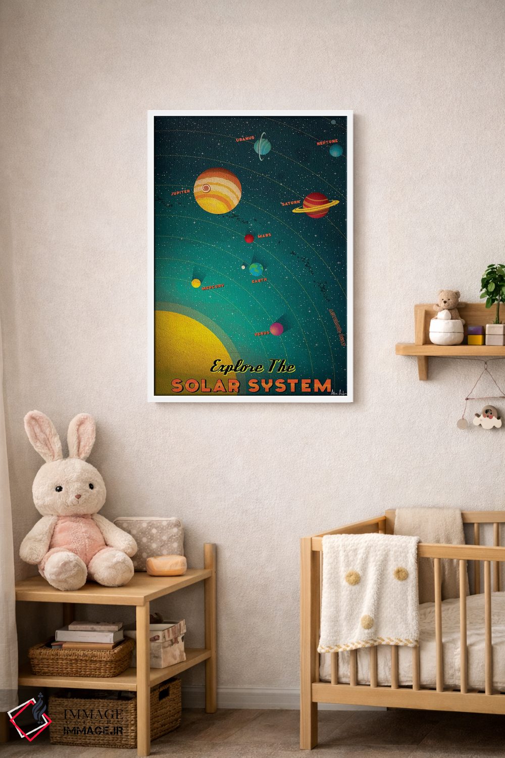 تابلو دکوراتیو منظومه شمسی اثر ایدیااستورم استودیوز - D3W
