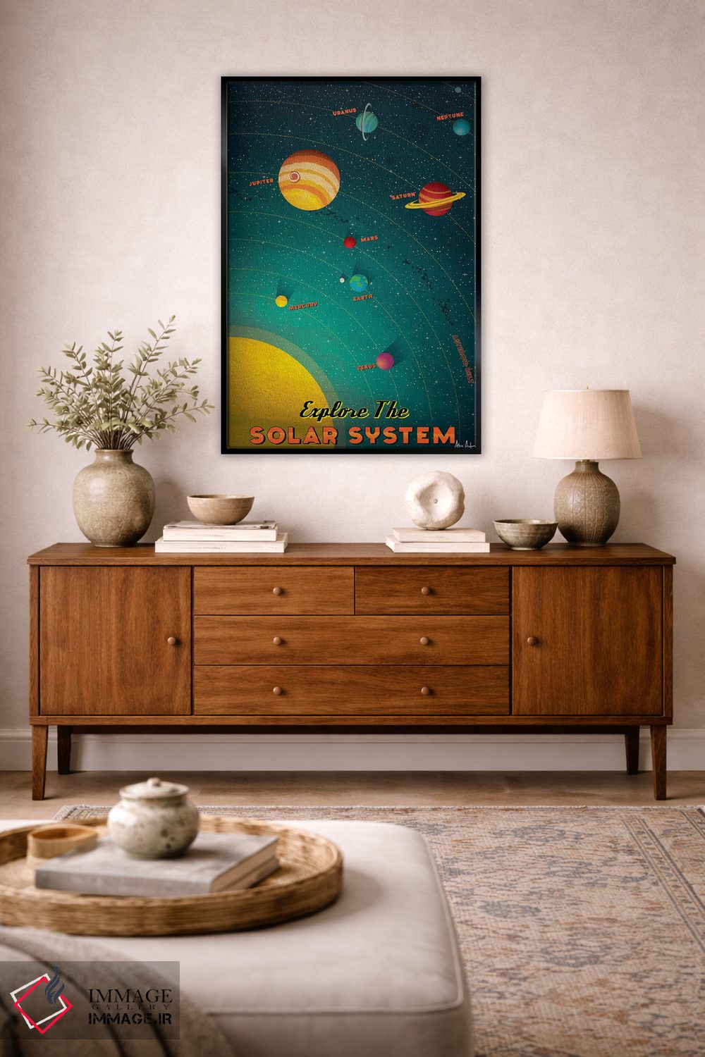 تابلو دکوراتیو منظومه شمسی اثر ایدیااستورم استودیوز - D5B