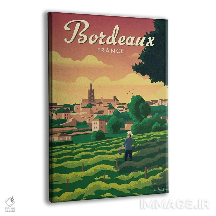 تابلو دکوراتیو بوردو اثر ایدیااستورم استودیوز - نمای پرسپکتیو محصول