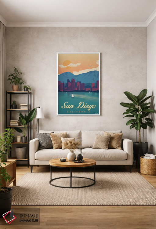 تابلو دکوراتیو سن دیگو اثر ایدیااستورم استودیوز - D1W