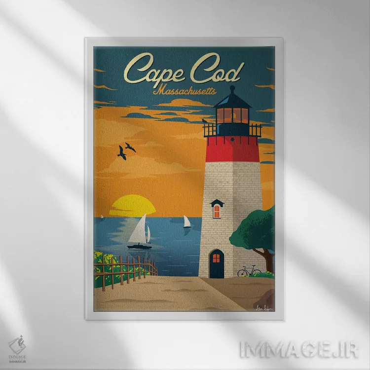 تابلو دکوراتیو کیپ کاد اثر ایدیااستورم استودیوز - نمای قابدار سفید