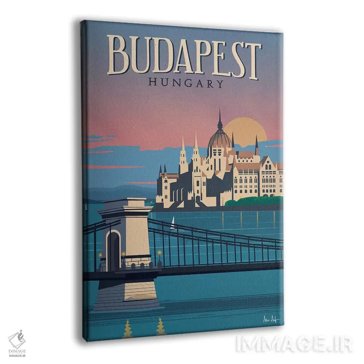 تابلو دکوراتیو بوداپست اثر ایدیااستورم استودیوز - نمای پرسپکتیو محصول