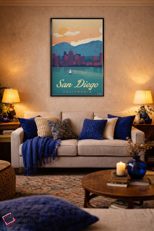 تابلو دکوراتیو سن دیگو اثر ایدیااستورم استودیوز - D5B