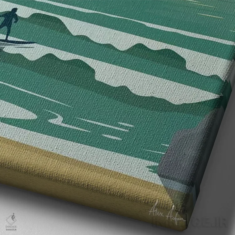 تابلو دکوراتیو کیپ تاون اثر ایدیااستورم استودیوز - نمای نزدیک بافت بوم