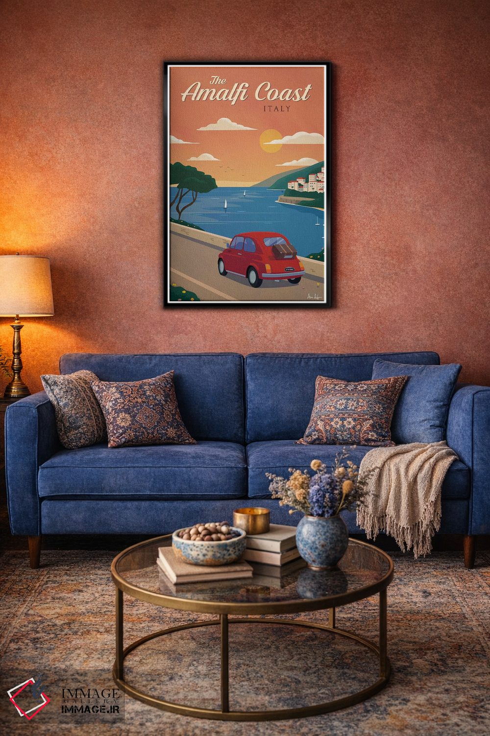 تابلو دکوراتیو ساحل آمالفی اثر ایدیااستورم استودیوز - D4B