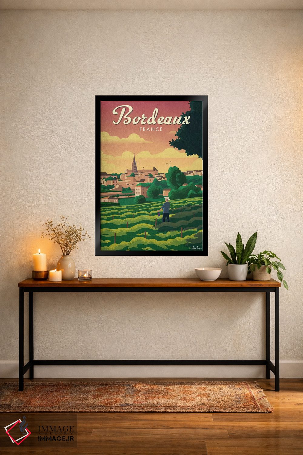 تابلو دکوراتیو بوردو اثر ایدیااستورم استودیوز - D5B