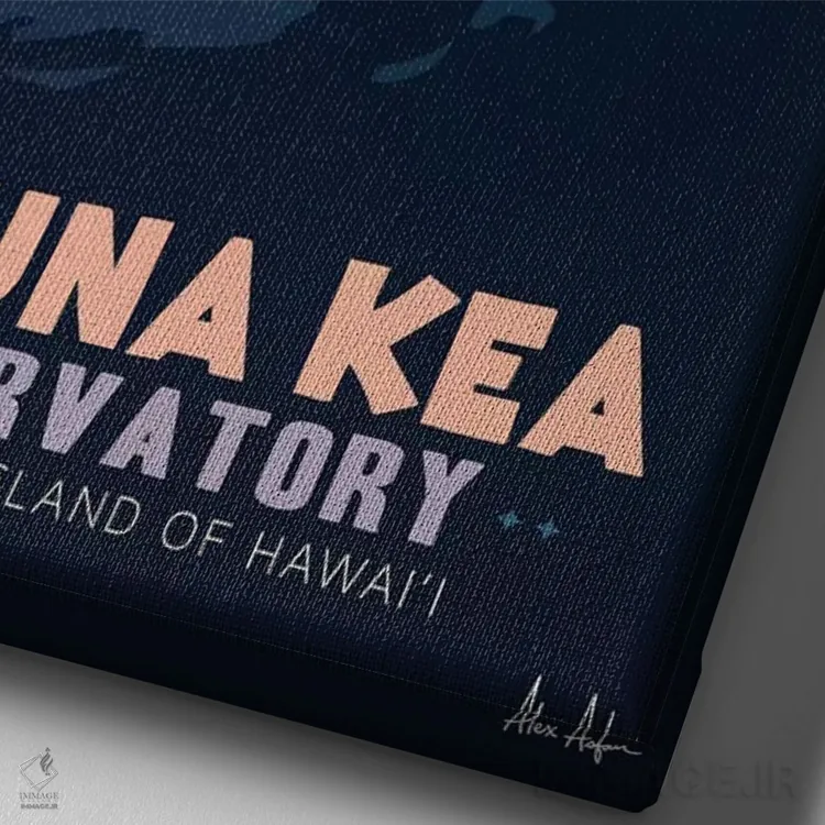 تابلو دکوراتیو مونا کیا اثر ایدیااستورم استودیوز - نمای نزدیک بافت بوم