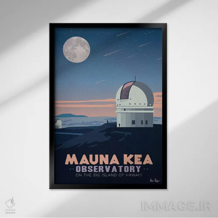 تابلو دکوراتیو مونا کیا اثر ایدیااستورم استودیوز - نمای قابدار مشکی